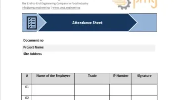 General Checklist - Attendance Sheet