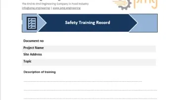 Report- Safety Training Record