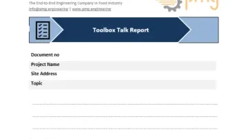 Report- Toolbox Talk Report