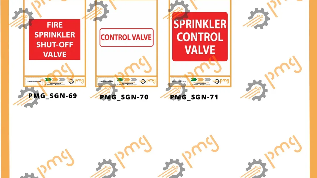 Signages - sprinkler control valve