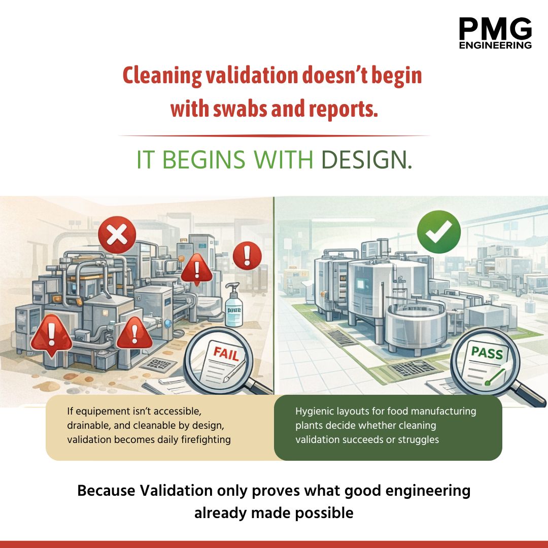 Cleaning Validation Services | Hygienic Design for Food Manufacturing Plants