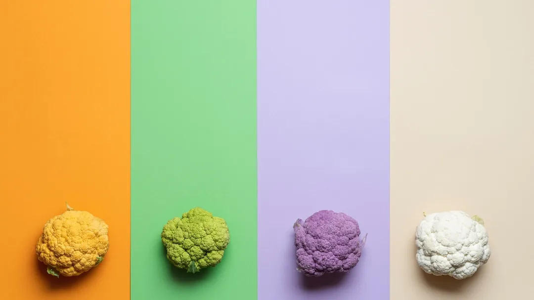 Cauliflower comes in multiple colors.