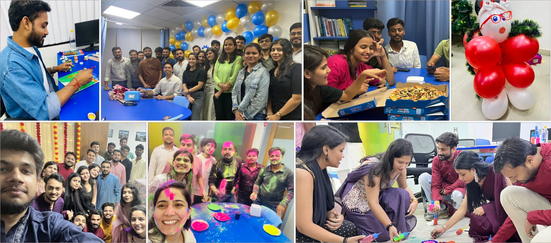 PMG Engineering team celebrating together at the Noida office